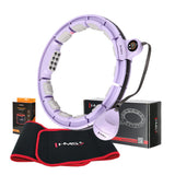 ZESTAW HULA HOP MAGNETYCZNY VIOLET HHM13 Z LICZNIKIEM HMS + PAS WYSZCZUPLAJĄCY BR163