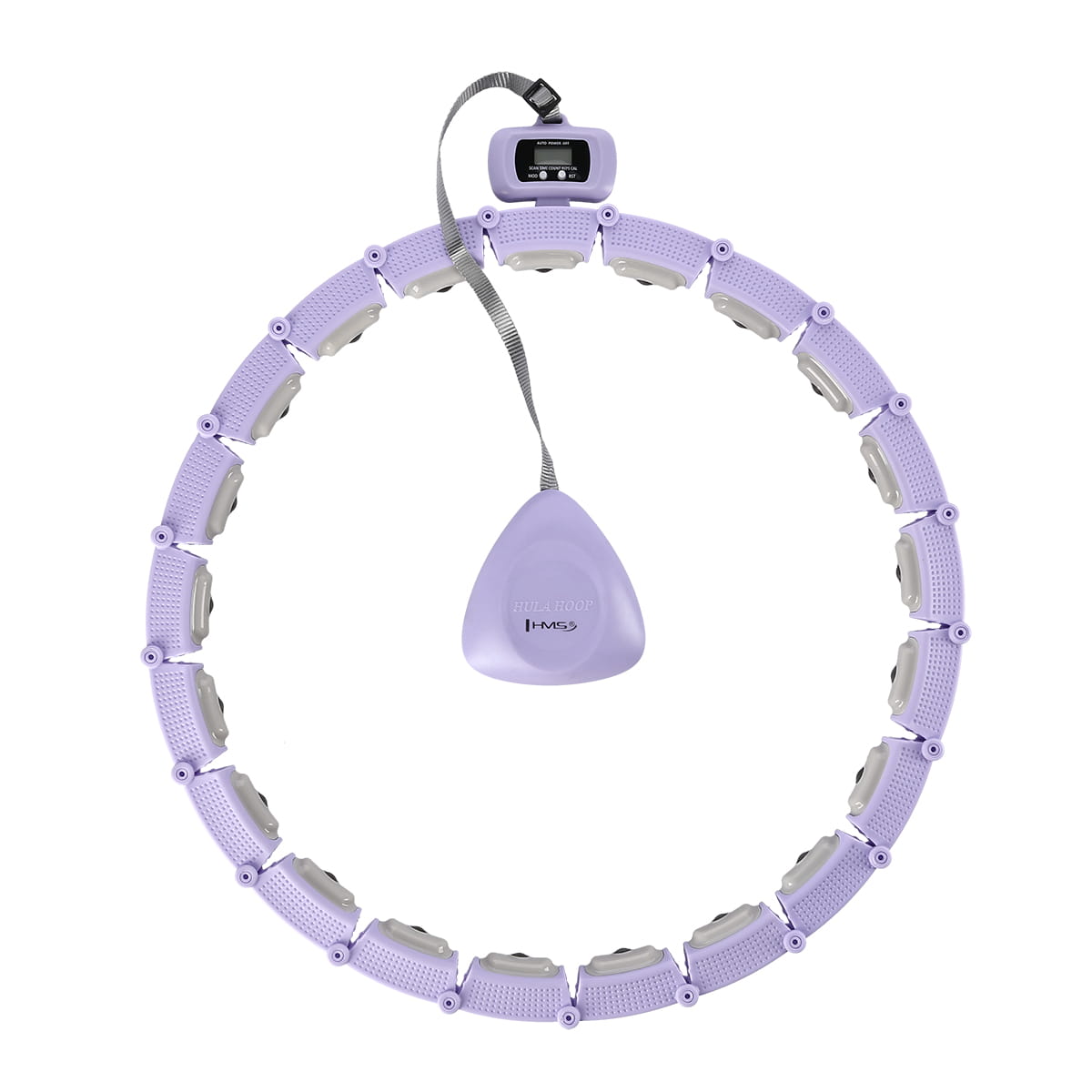 ZESTAW HULA HOP MAGNETYCZNY VIOLET HHM14 Z LICZNIKIEM HMS + PAS WYSZCZUPLAJĄCY BR163