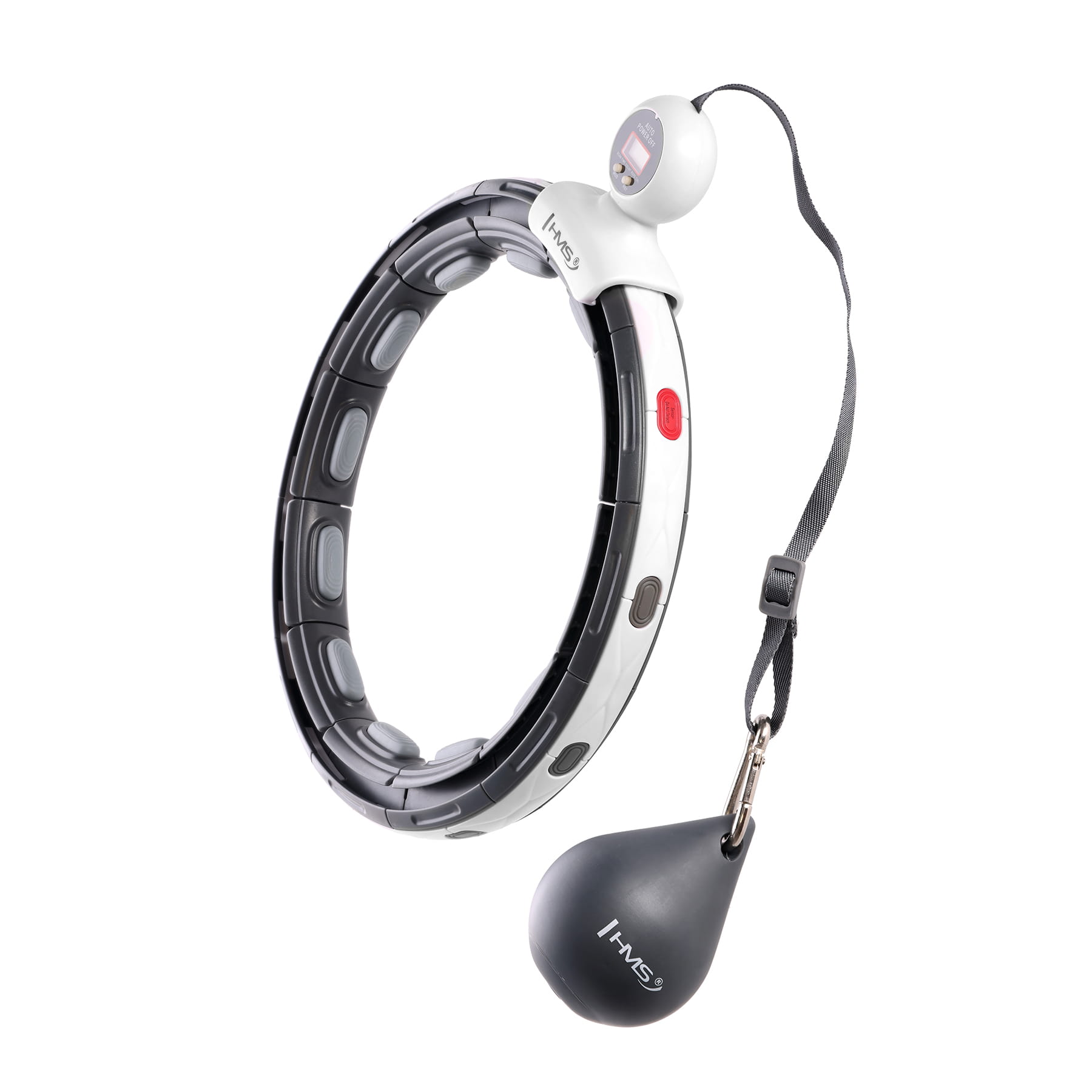 HULA HOP  BLACK Z MAGNESEM I OBCIĄŻNIKIEM + LICZNIK HMS HHM15