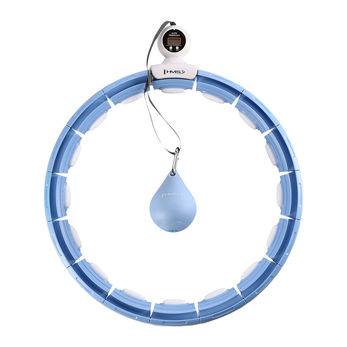 HULA HOP BLUE Z MAGNESEM I OBCIĄŻNIKIEM + LICZNIK HMS HHM15
