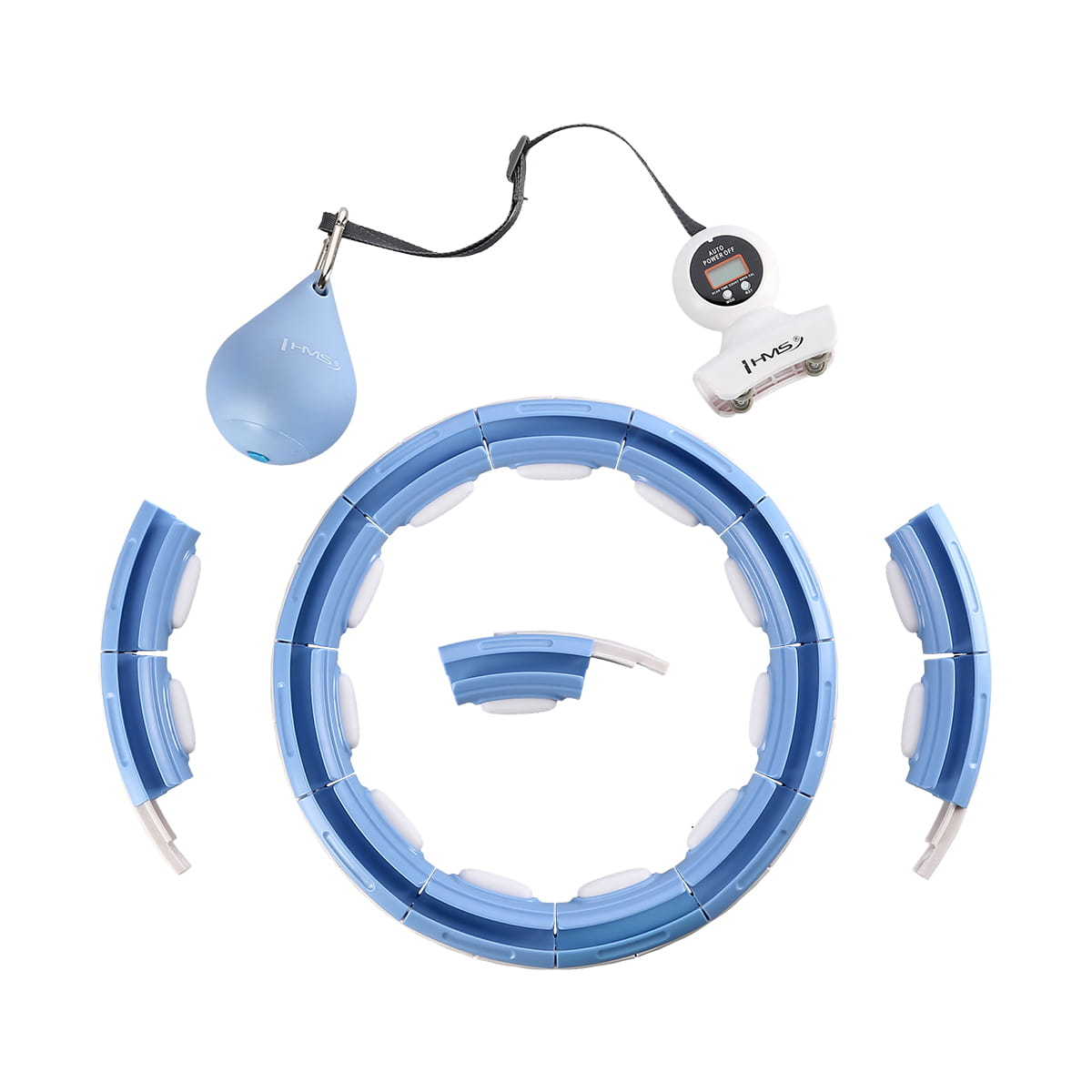 HULA HOP BLUE Z MAGNESEM I OBCIĄŻNIKIEM + LICZNIK HMS HHM15