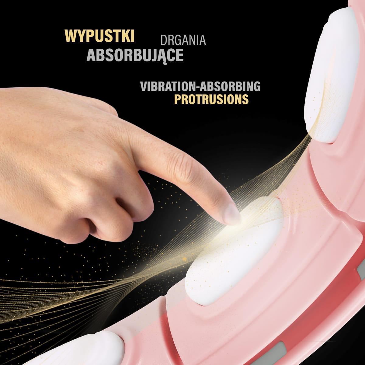 HULA HOP PINK Z MAGNESEM I OBCIĄŻNIKIEM + LICZNIK HMS HHM15