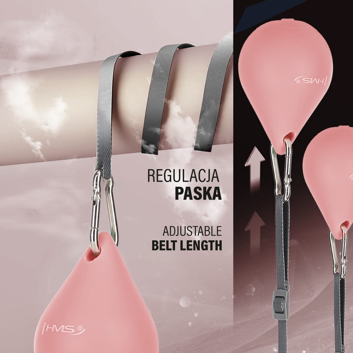 HULA HOP PINK Z MAGNESEM I OBCIĄŻNIKIEM + LICZNIK HMS HHM15