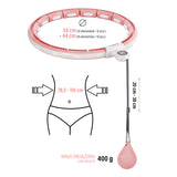 ZESTAW HULA HOP MAGNETYCZNY PINK HHM15 Z LICZNIKIEM HMS + PAS BR163 BLACK PLUS SIZE