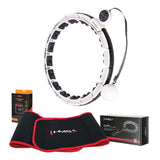 ZESTAW HULA HOP MAGNETYCZNY WHITE HHM16 Z LICZNIKIEM HMS + PAS WYSZCZUPLAJĄCY BR163