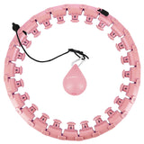 ZESTAW HULA HOP HHW01 PINK Z WYPUSTKAMI I OBCIĄŻNIKIEM HMS + PAS BR163 RED