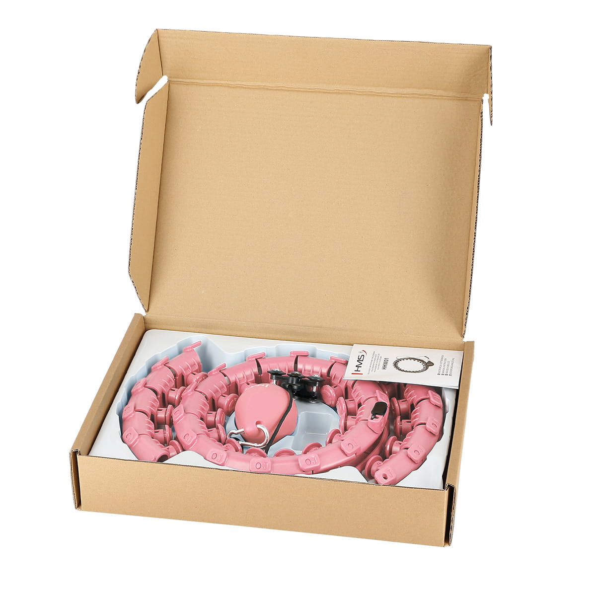 ZESTAW HULA HOP HHW01 PINK Z WYPUSTKAMI I OBCIĄŻNIKIEM HMS + PAS BR163 RED