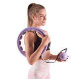 HULA HOP Z WYPUSTKAMI I OBCIĄŻNIKIEM + LICZNIK HMS HHW09 VIOLET
