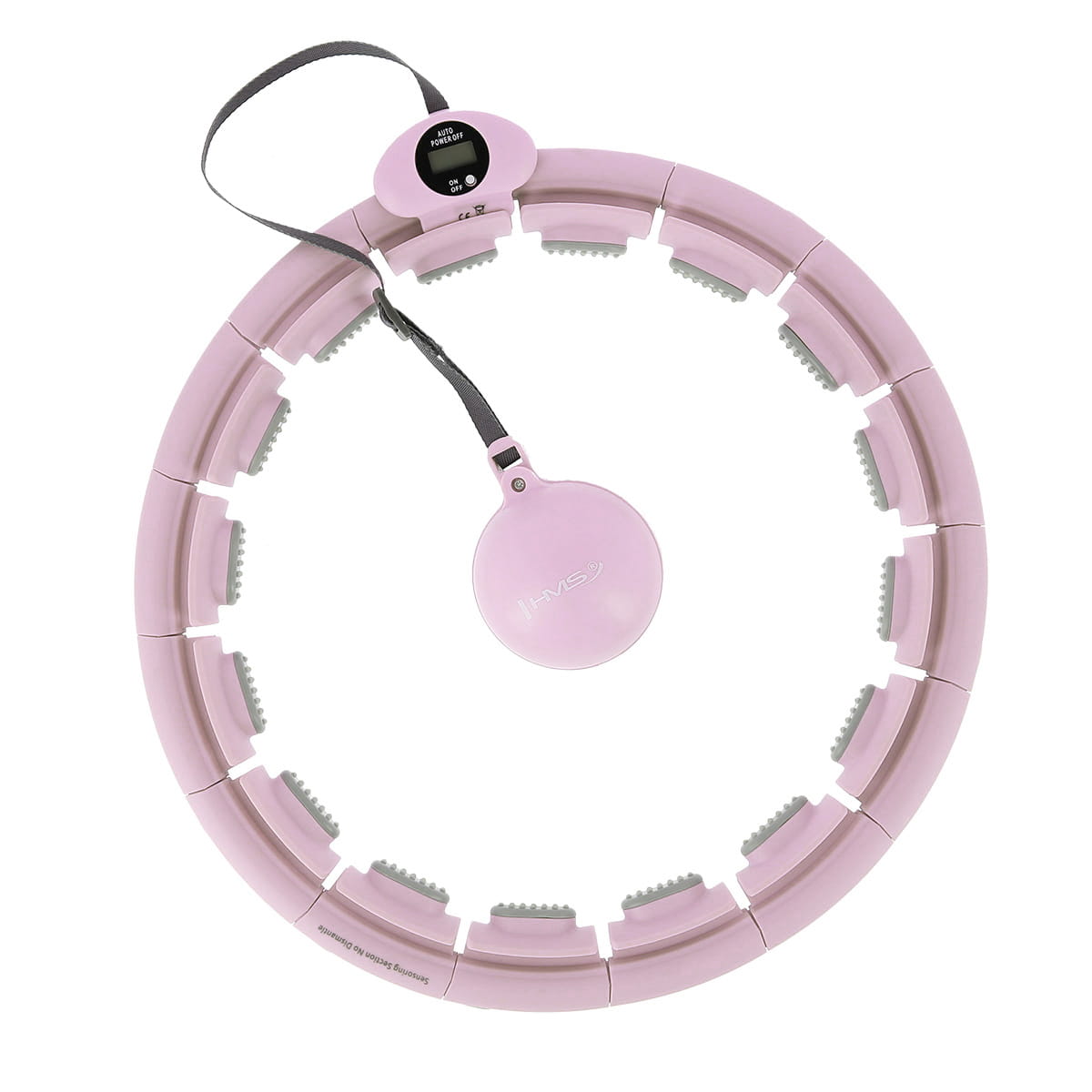 HULA HOP Z WYPUSTKAMI I OBCIĄŻNIKIEM + LICZNIK HMS HHW09 PINK