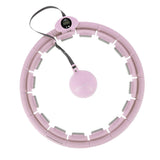 HULA HOP Z WYPUSTKAMI I OBCIĄŻNIKIEM + LICZNIK HMS HHW09 PINK