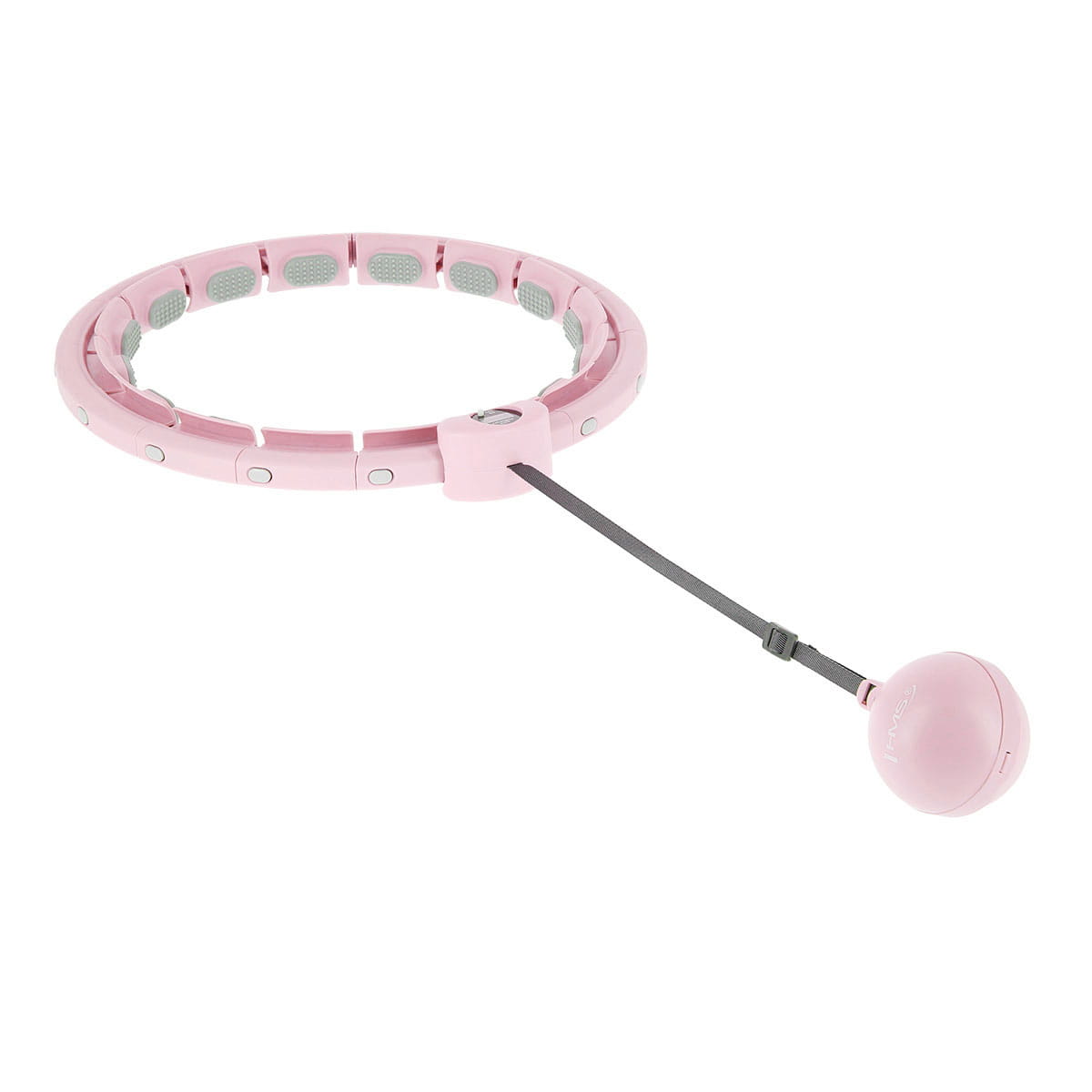 HULA HOP Z WYPUSTKAMI I OBCIĄŻNIKIEM + LICZNIK HMS HHW09 PINK