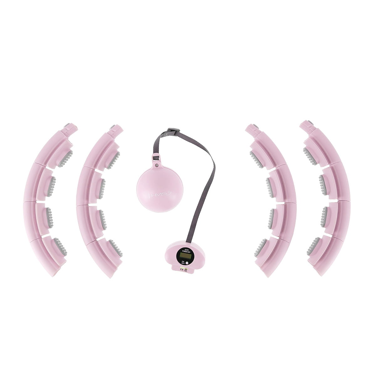 HULA HOP Z WYPUSTKAMI I OBCIĄŻNIKIEM + LICZNIK HMS HHW09 PINK
