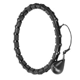 Hula hop HMS HHW11 Plus Size czarne z obciążeniem i regulacją obwodu