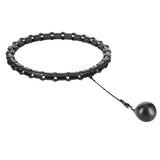 Hula hop HMS HHW11 Plus Size czarne z obciążeniem i regulacją obwodu