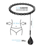 Hula hop HMS HHW11 Plus Size czarne z obciążeniem i regulacją obwodu