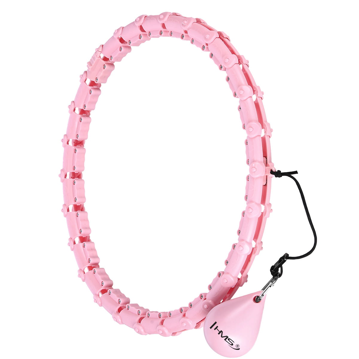 Hula hop HMS HHW11 Plus Size różowe z obciążeniem i regulacją obwodu