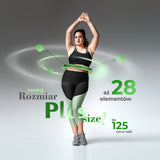 HULA HOP GREEN Z WYPUSTKAMI I OBCIĄŻNIKIEM HMS HHW12 PLUS SIZE