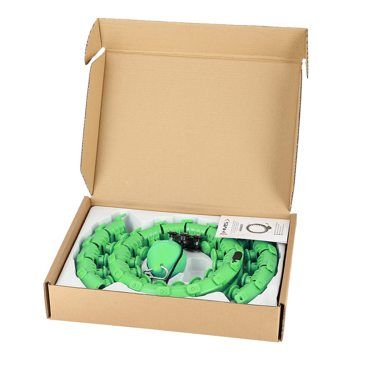 HULA HOP GREEN Z WYPUSTKAMI I OBCIĄŻNIKIEM HMS HHW12 PLUS SIZE