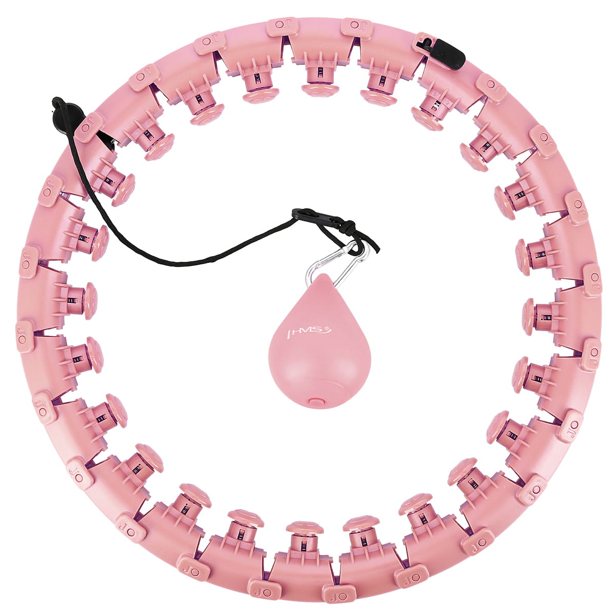 HULA HOP PINK Z WYPUSTKAMI I OBCIĄŻNIKIEM HMS HHW12 PLUS SIZE