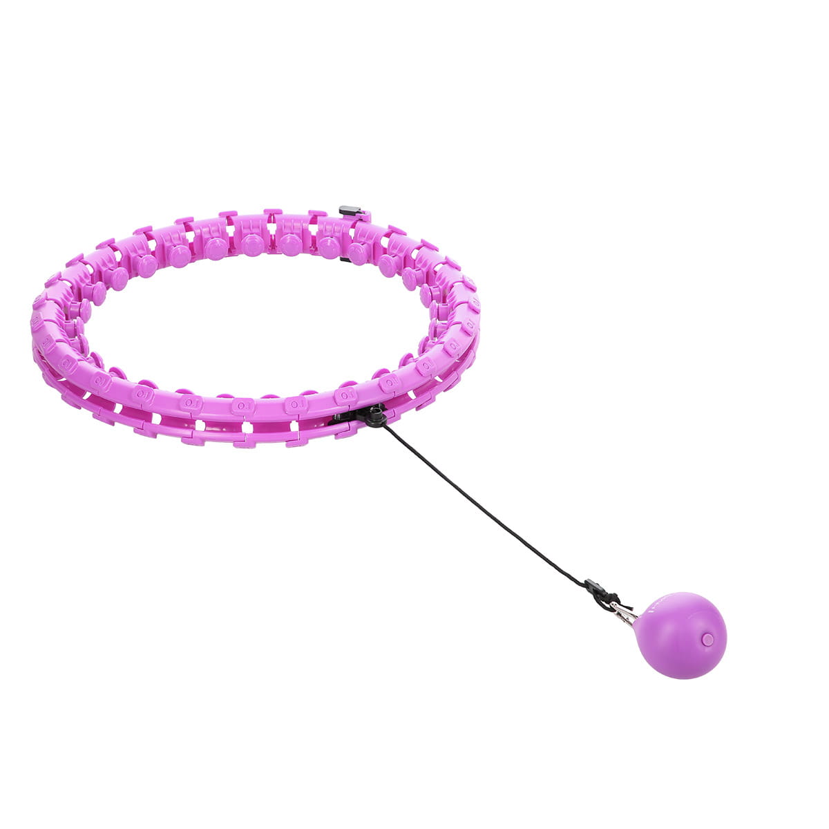 Hula hop HMS HHW12 Plus Size różowe z obciążeniem i regulacją obwodu
