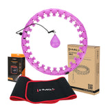 ZESTAW HULA HOP PLUS SIZE HHW12 VIOLET Z WYPUSTKAMI I OBCIĄŻNIKIEM HMS + PAS BR163 RED