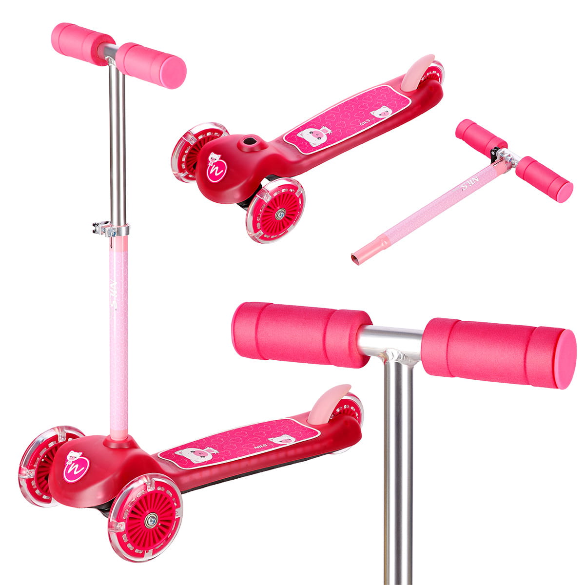 HULAJNOGA DZIECIĘCA NILS FUN HLB001 PINK