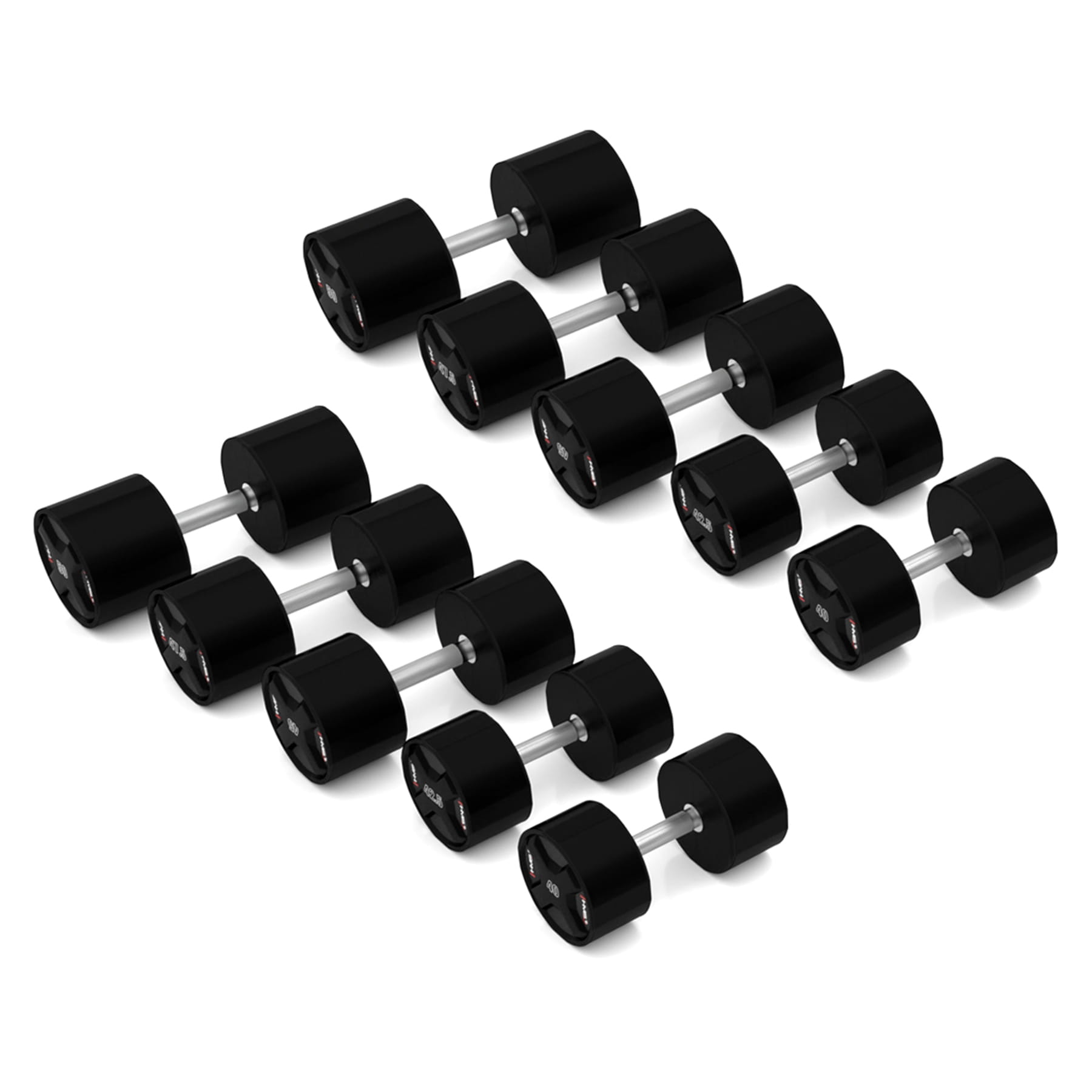 HPC SET ZESTAW HANTLI POLIURETANOWYCH  2 x 40 - 50 KG CPU - 450 KG HMS