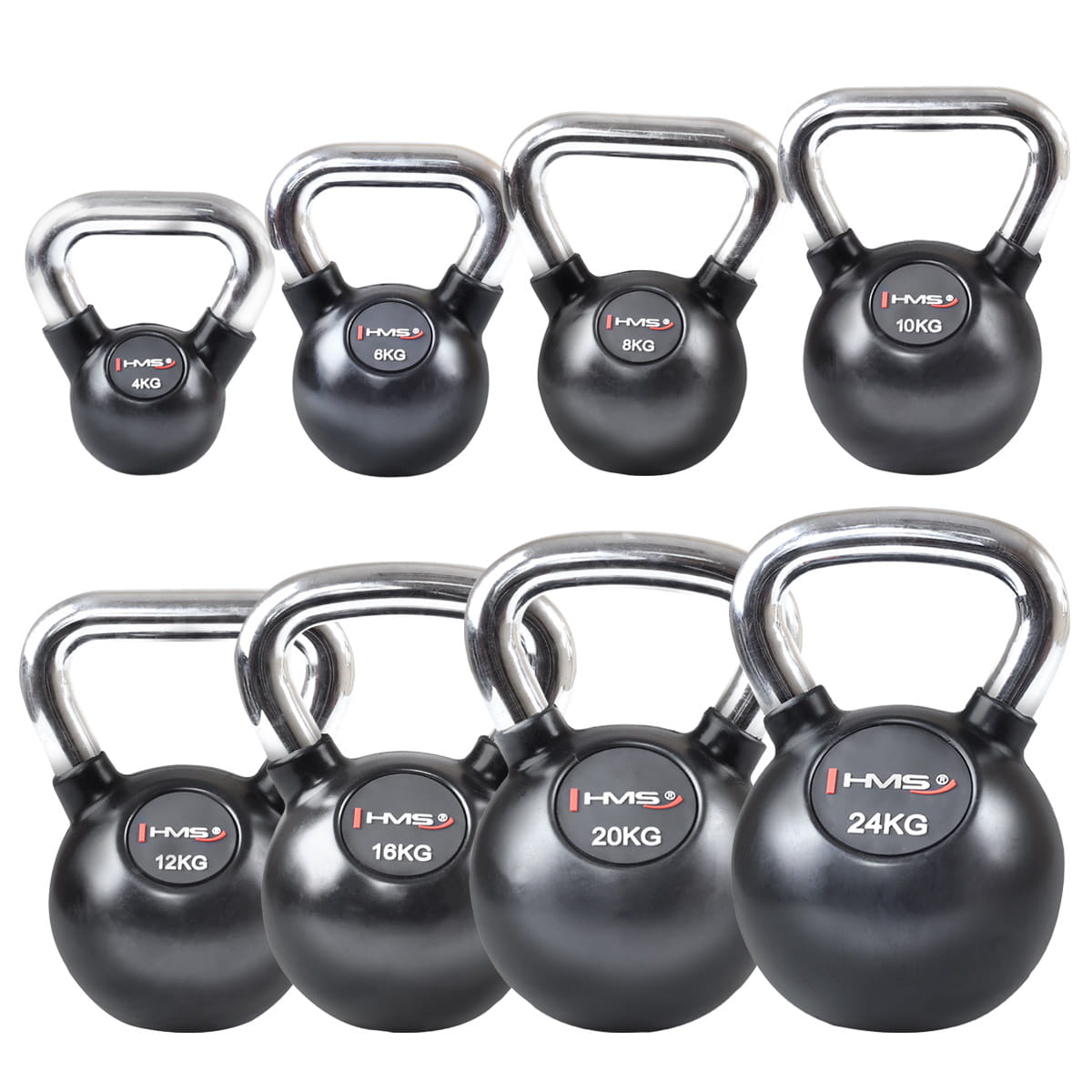 KGC UCHWYT CHROM OGUMOWANY KETTLEBELL ŻELIWNY HMS