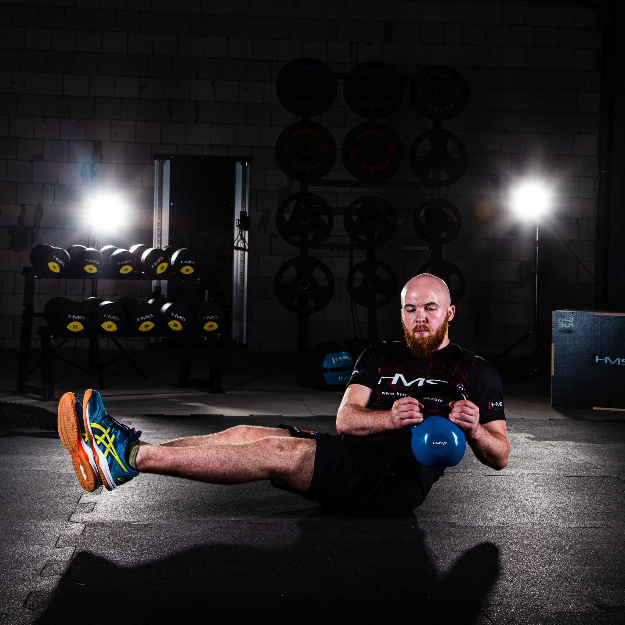 KNV BLUE KETTLEBELL ŻELIWNY POKRYTY WINYLEM HMS