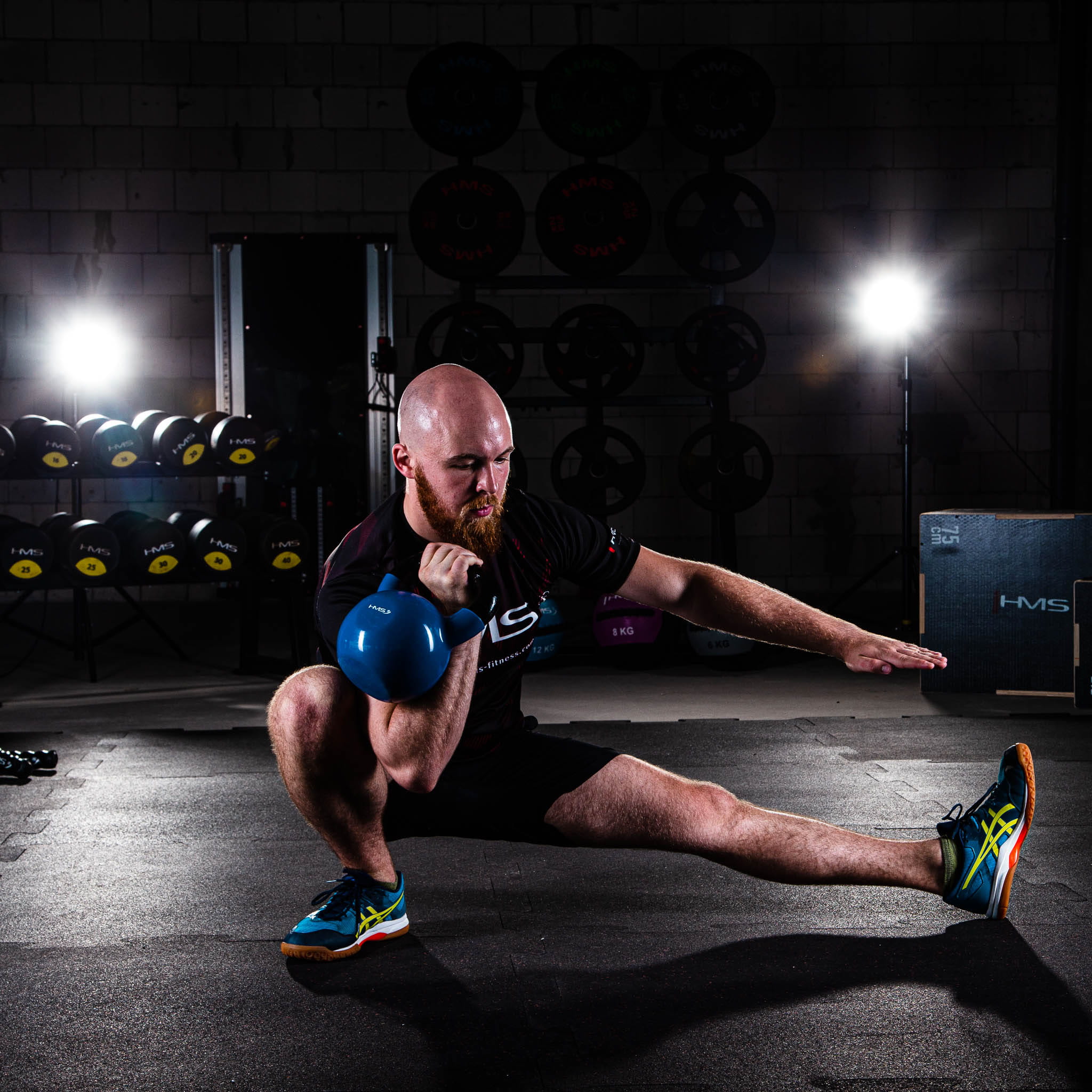KNV BLUE KETTLEBELL ŻELIWNY POKRYTY WINYLEM HMS