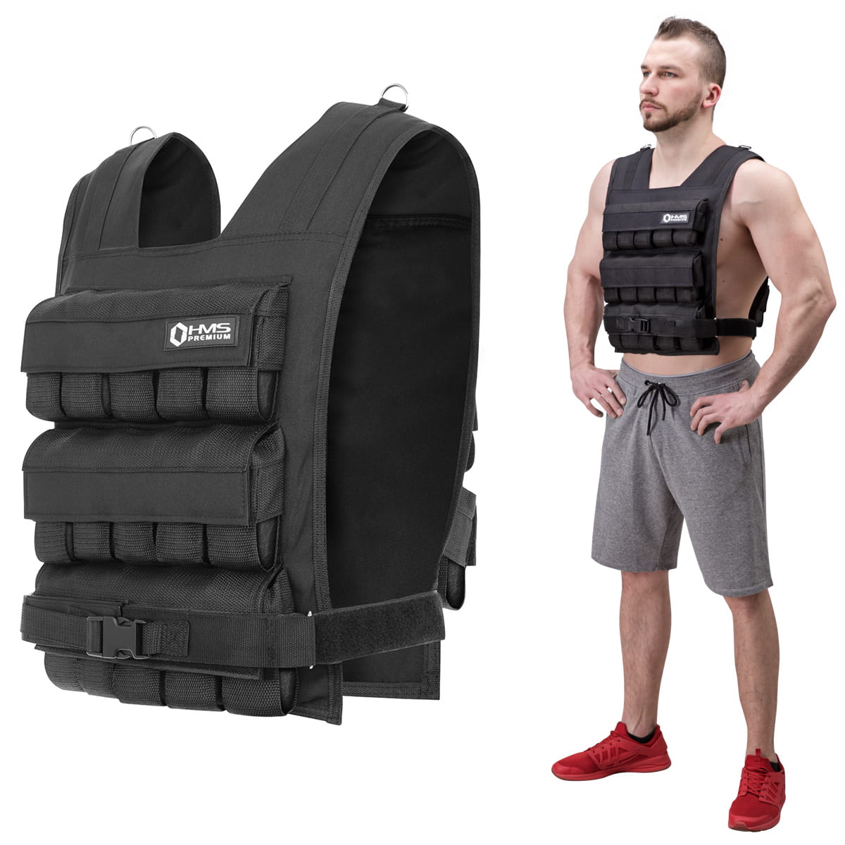 KAMIZELKA TRENINGOWA Z OBCIĄŻENIEM 30 KG KTO30 HMS PREMIUM