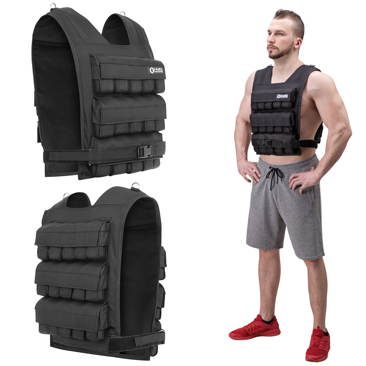KAMIZELKA TRENINGOWA Z OBCIĄŻENIEM 30 KG KTO30 HMS PREMIUM