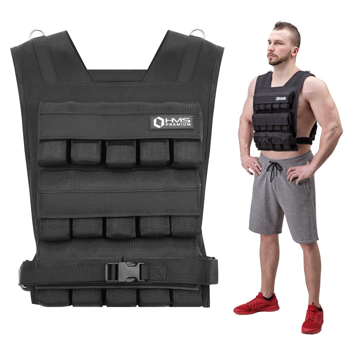 KAMIZELKA TRENINGOWA Z OBCIĄŻENIEM 30 KG KTO30 HMS PREMIUM