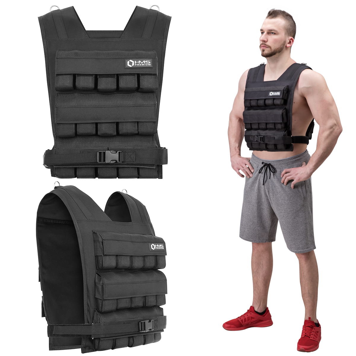 KAMIZELKA TRENINGOWA Z OBCIĄŻENIEM 30 KG KTO30 HMS PREMIUM