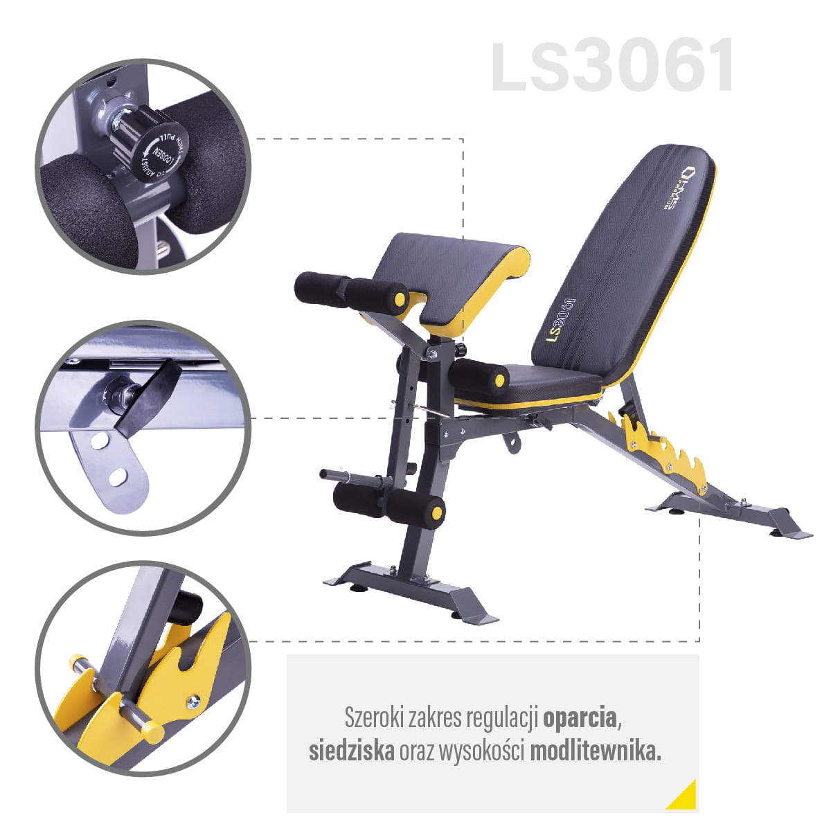 ZESTAW ŁAWECZKA PLUS ZESTAW SZTANGIELEK LS3061+SGPT40 HMS
