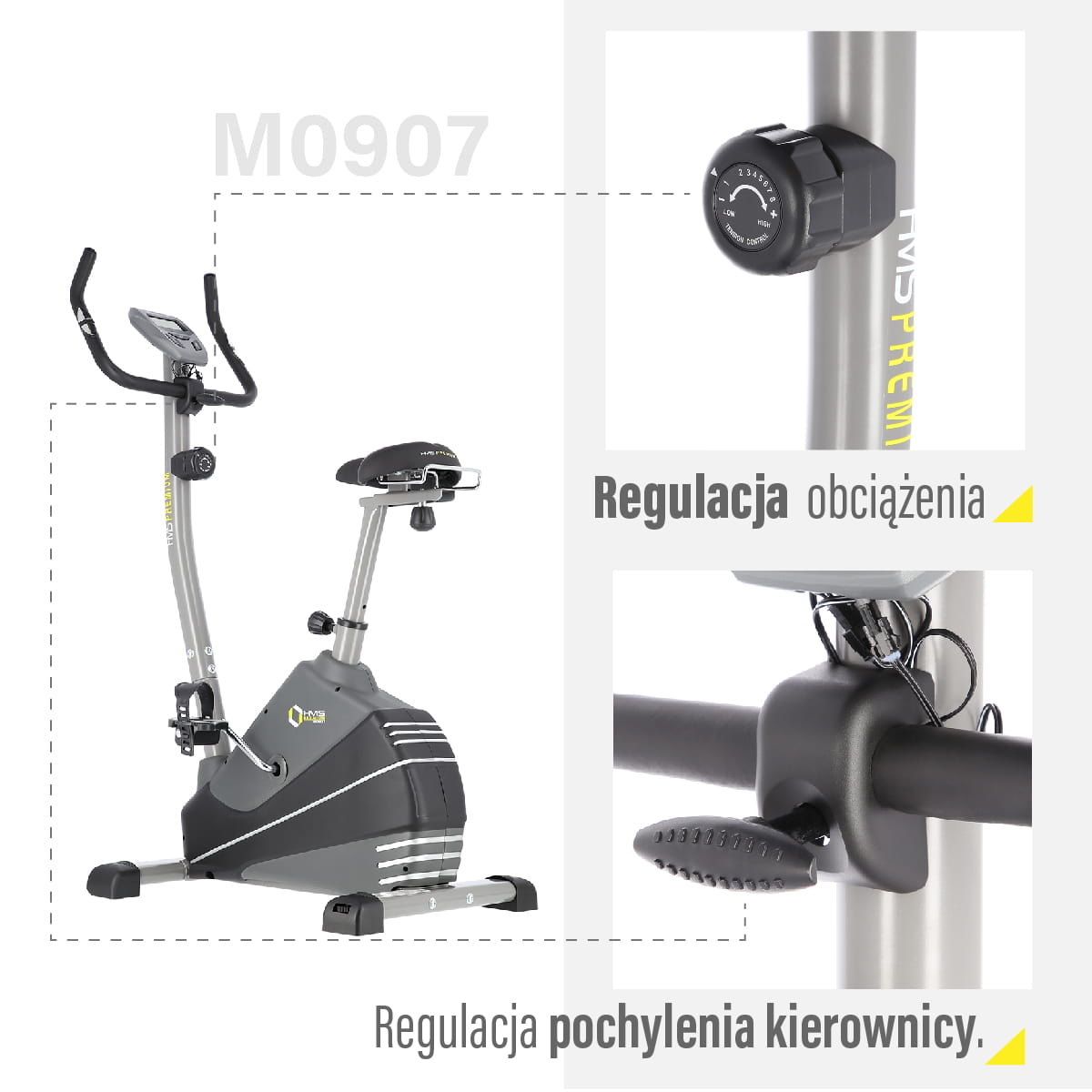 M0907  ROWER MAGNETYCZNY HMS PREMIUM