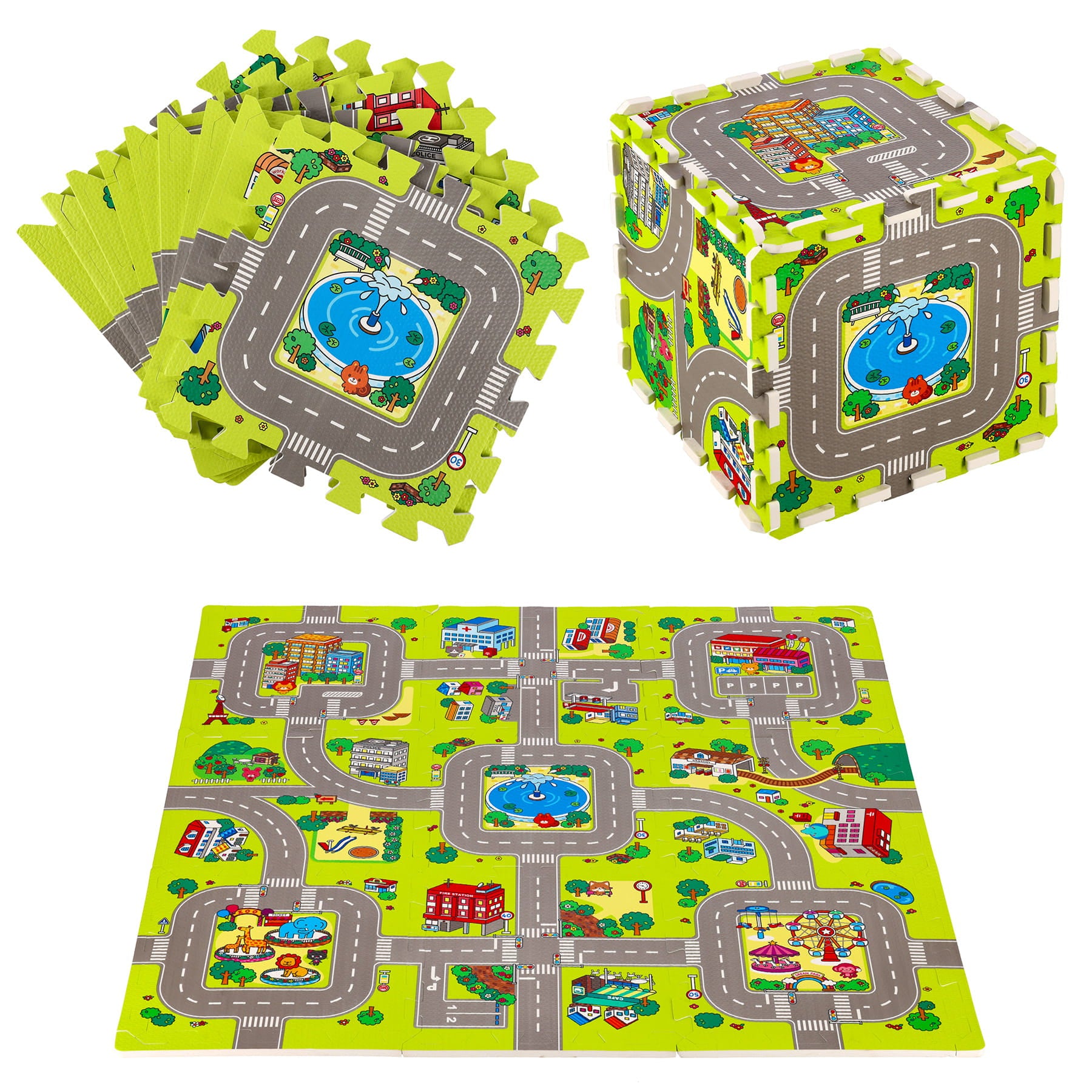 MATA DZIECIĘCA PUZZLE CARS 9 ELEMENTÓW 10MM NILS FUN MD02