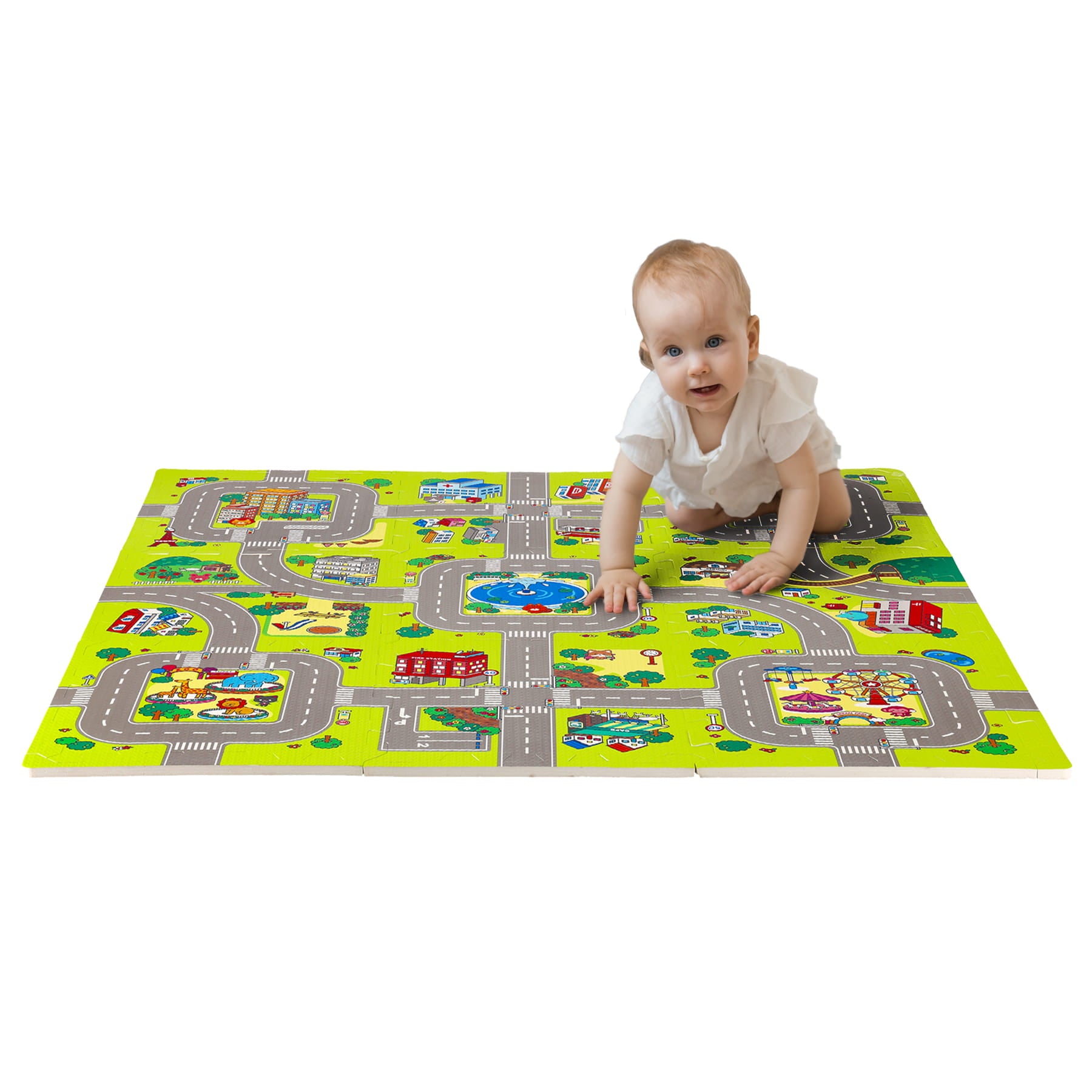 MATA DZIECIĘCA PUZZLE CARS 9 ELEMENTÓW 10MM NILS FUN MD02