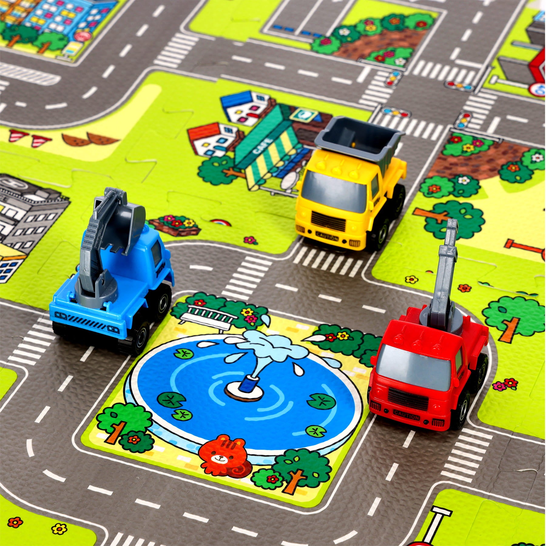 MATA DZIECIĘCA PUZZLE CARS 9 ELEMENTÓW 10MM NILS FUN MD02