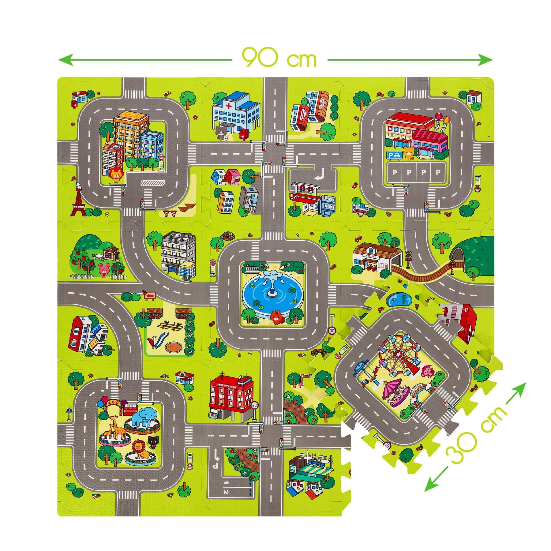 MATA DZIECIĘCA PUZZLE CARS 9 ELEMENTÓW 10MM NILS FUN MD02