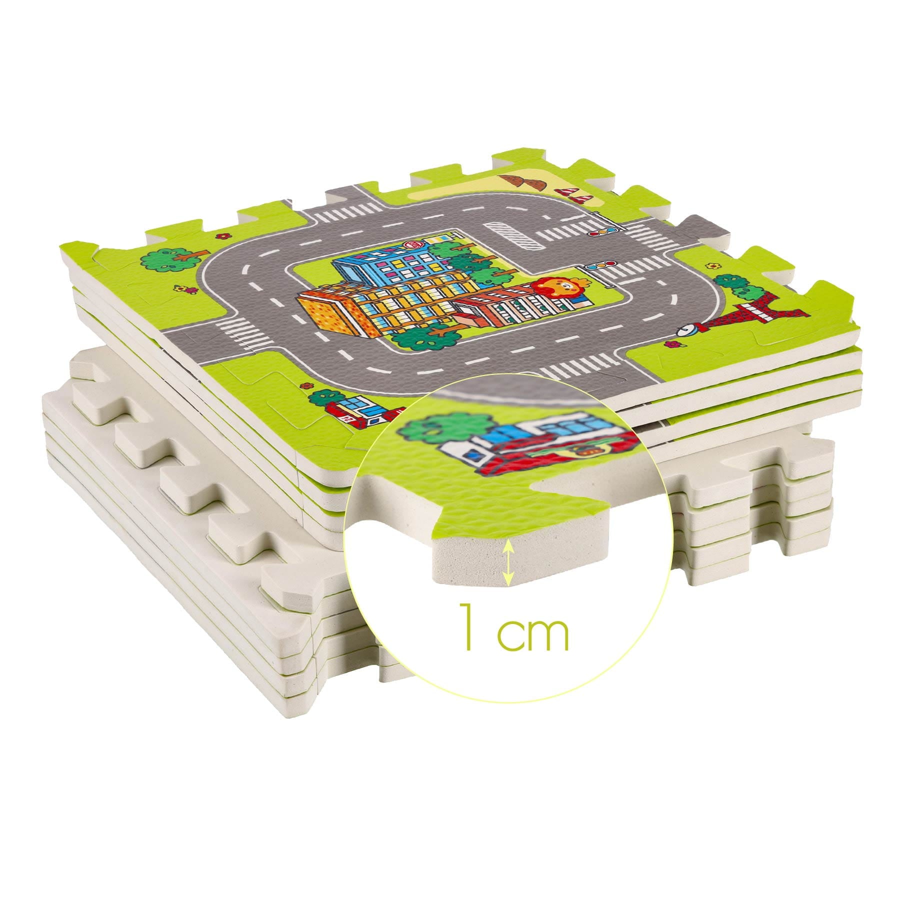 MATA DZIECIĘCA PUZZLE CARS 9 ELEMENTÓW 10MM NILS FUN MD02