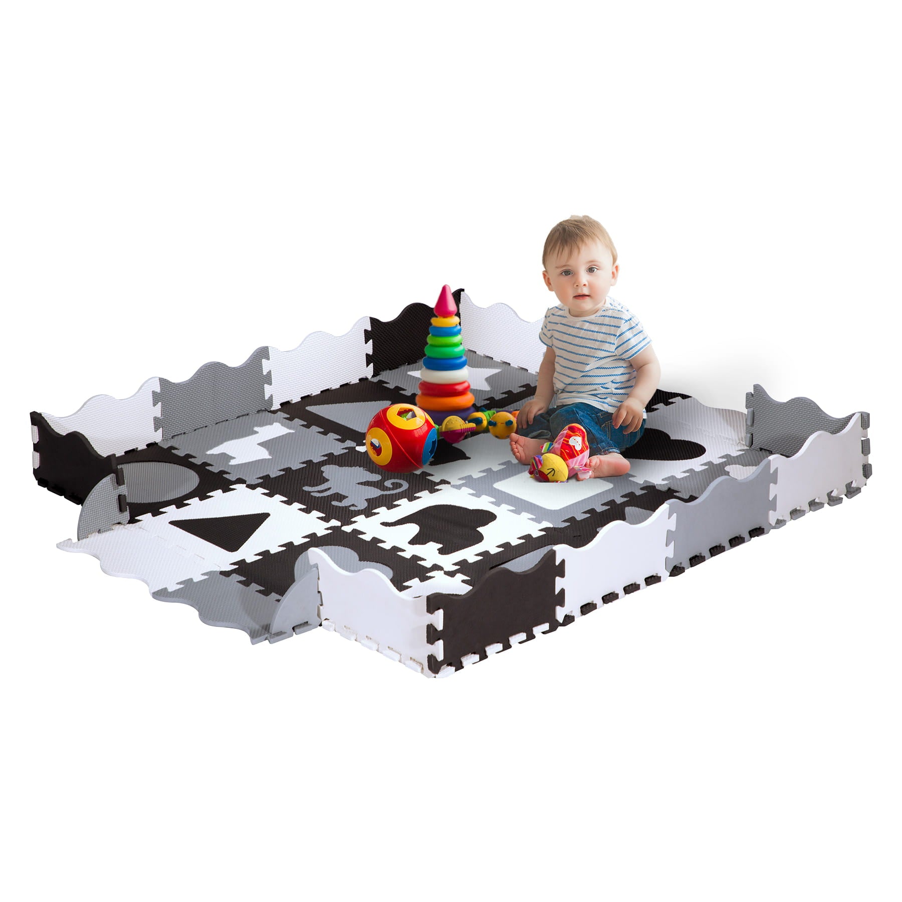 MATA DZIECIĘCA PUZZLE KOJEC 36 ELEMENTÓW 140x140CM NILS FUN MD03