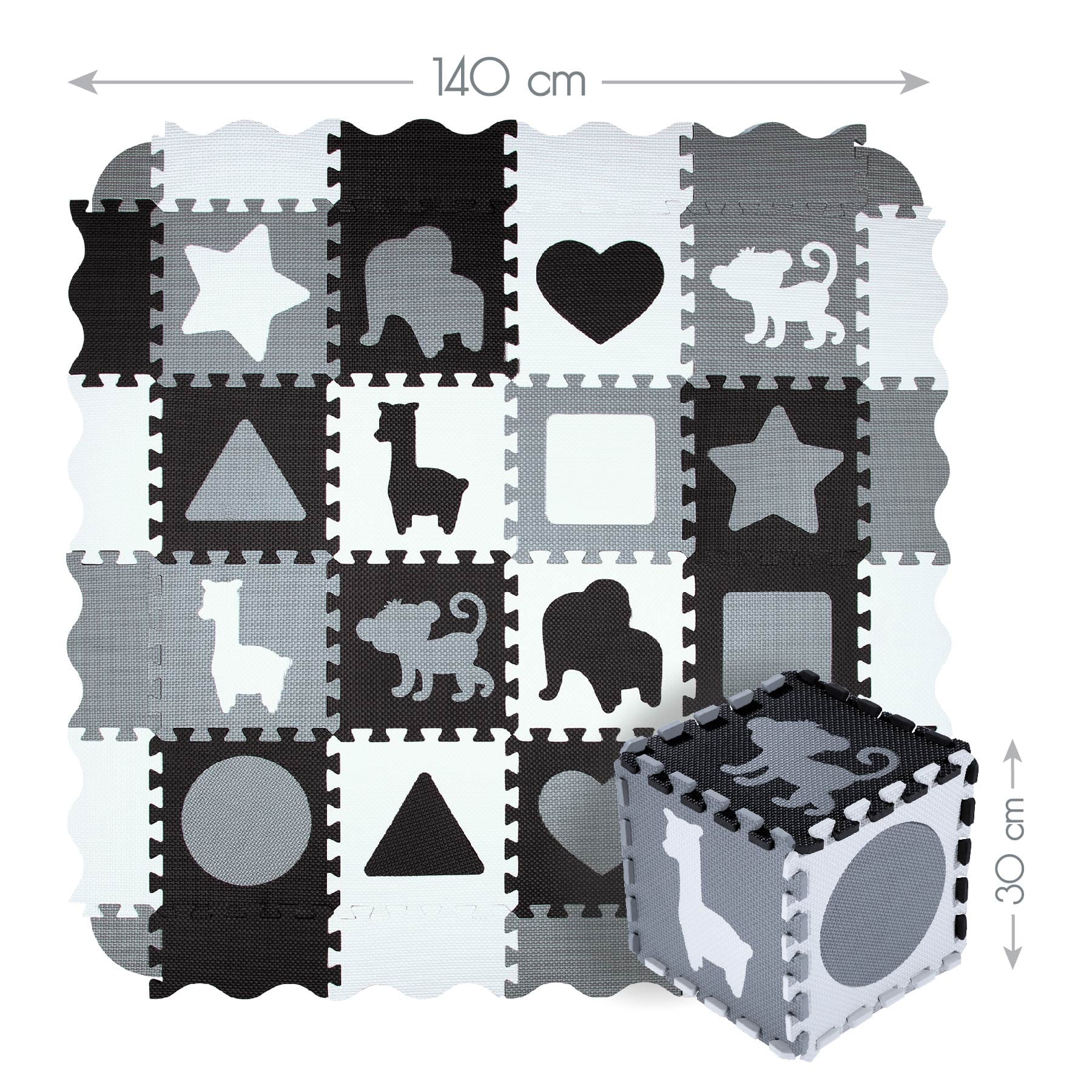 MATA DZIECIĘCA PUZZLE KOJEC 36 ELEMENTÓW 140x140CM NILS FUN MD03