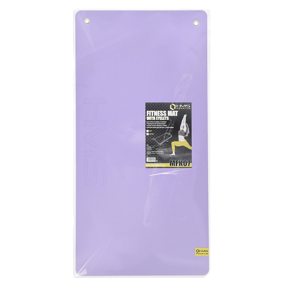 MATA FITNESS KLUBOWA Z OTWORAMI 120*60CM EVA 15MM HMS PREMIUM VIOLET-BLACK MFK07