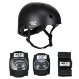 ZESTAW  KASK Z OCHRANIACZAMI CZARNY NILS EXTREME MR290+H230