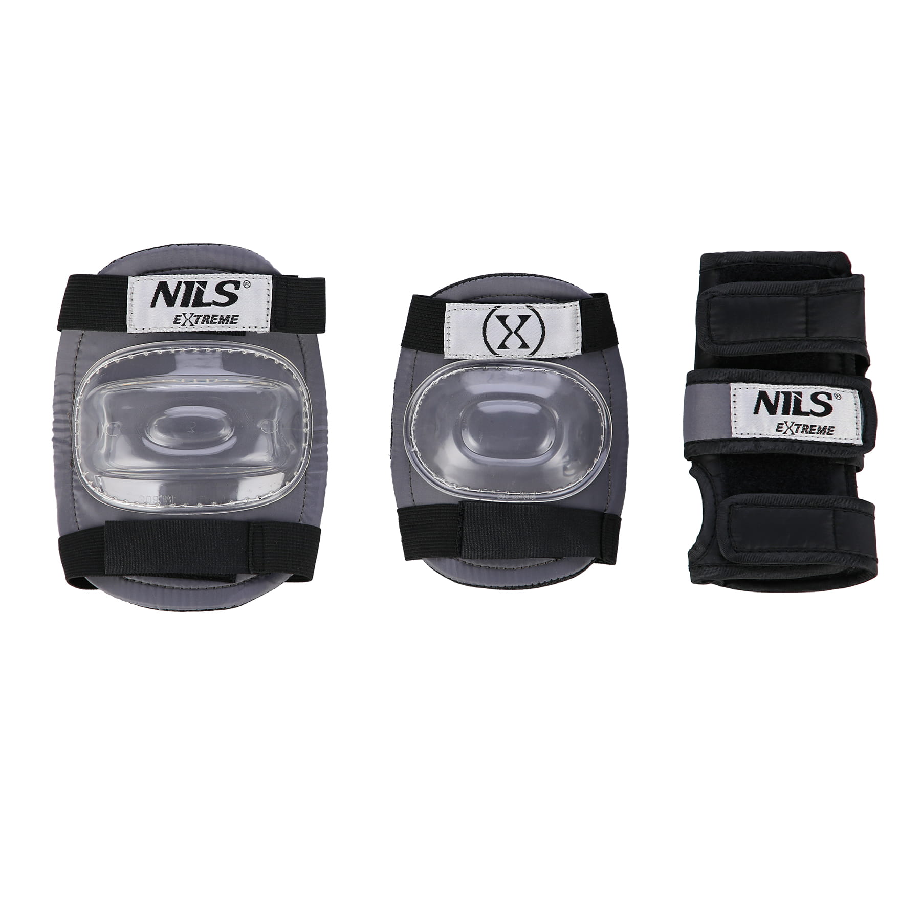 ZESTAW KASK Z OCHRANIACZAMI SZARY NILS EXTREME MR290+H230