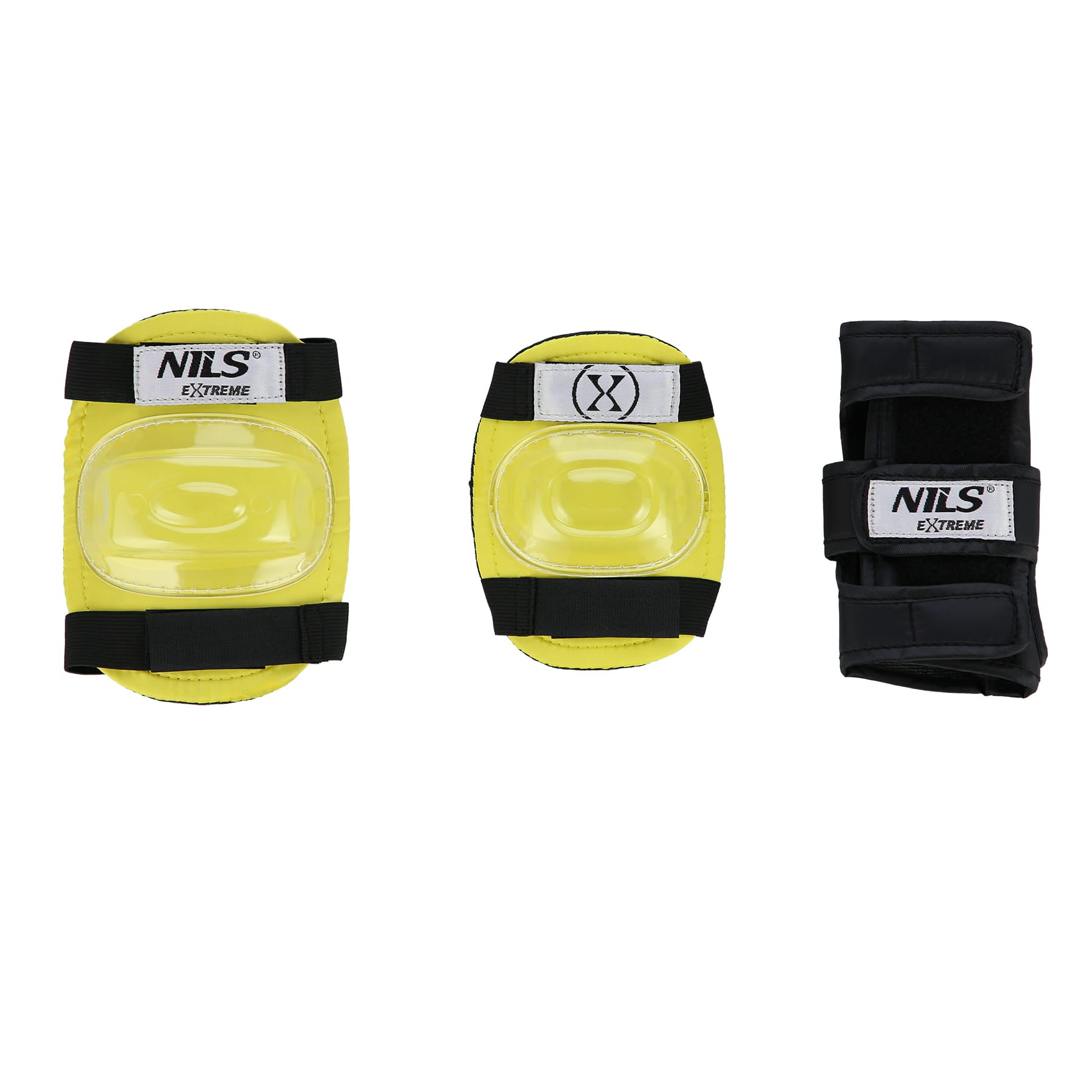 ZESTAW KASK Z OCHRANIACZAMI ŻÓŁTY NILS EXTREME MR290+H230