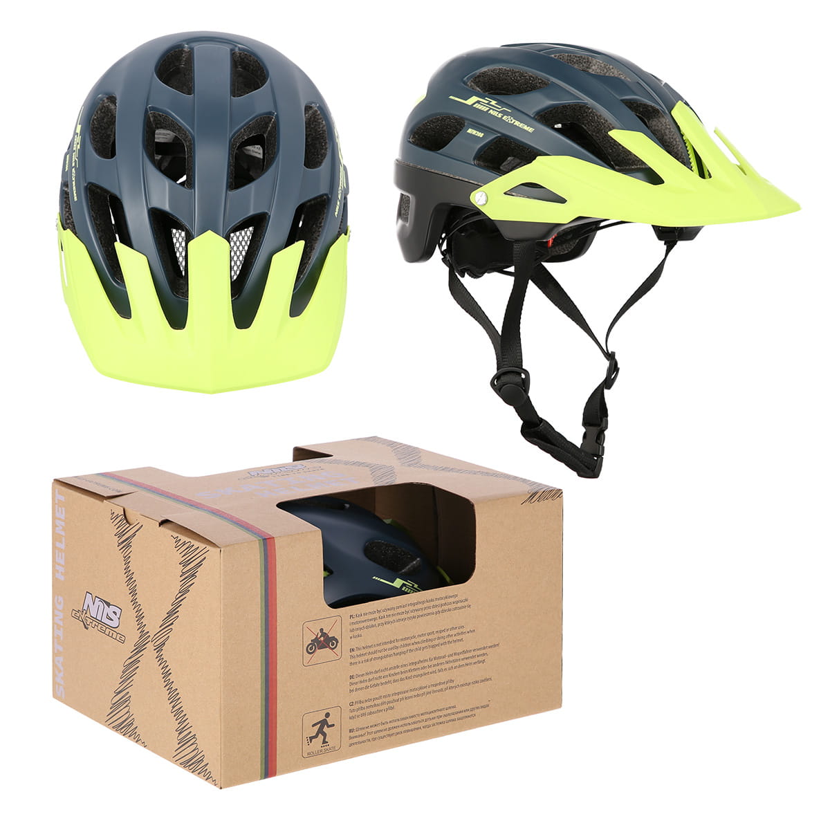 MTW208 GRANATOWO-ZIELONY KASK NILS EXTREME