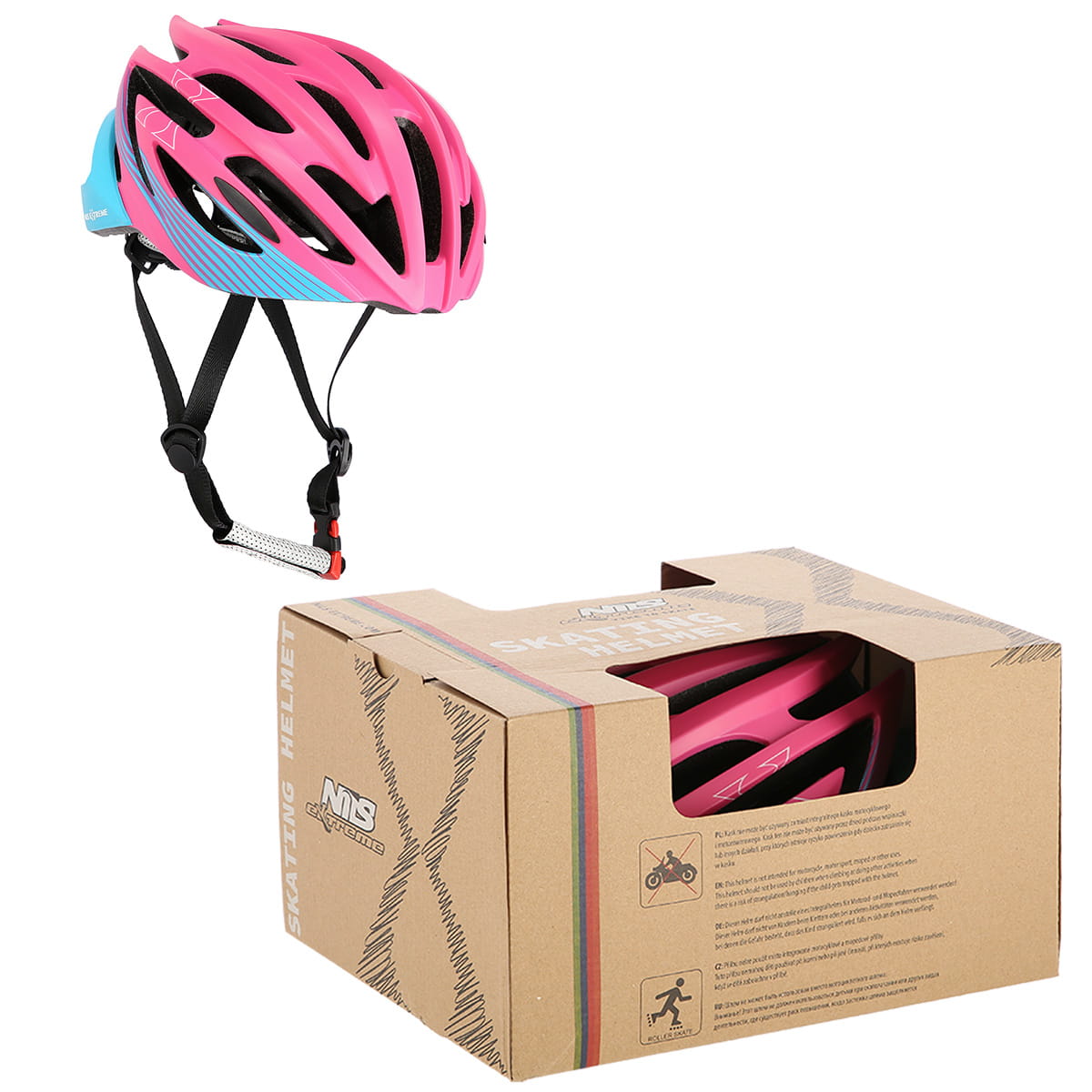 MTW24 FIOLETOWO-NIEBIESKI KASK NILS EXTREME