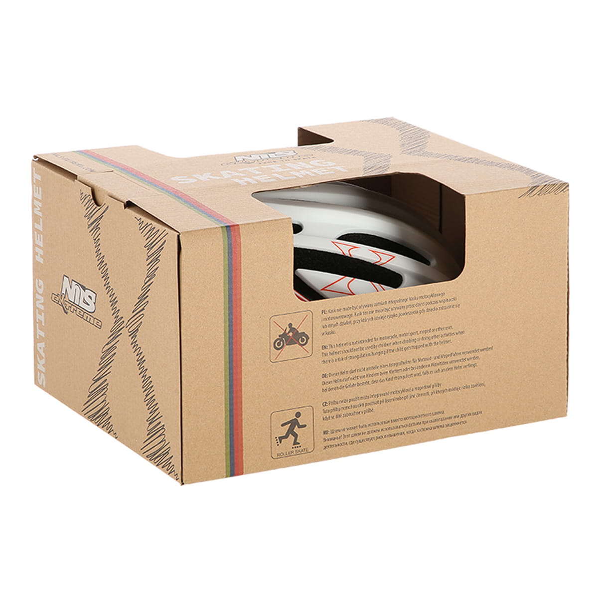MTW24 BIAŁO-CZERWONY KASK NILS EXTREME
